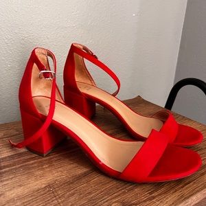 A New Day -Target red block heels heels size 9